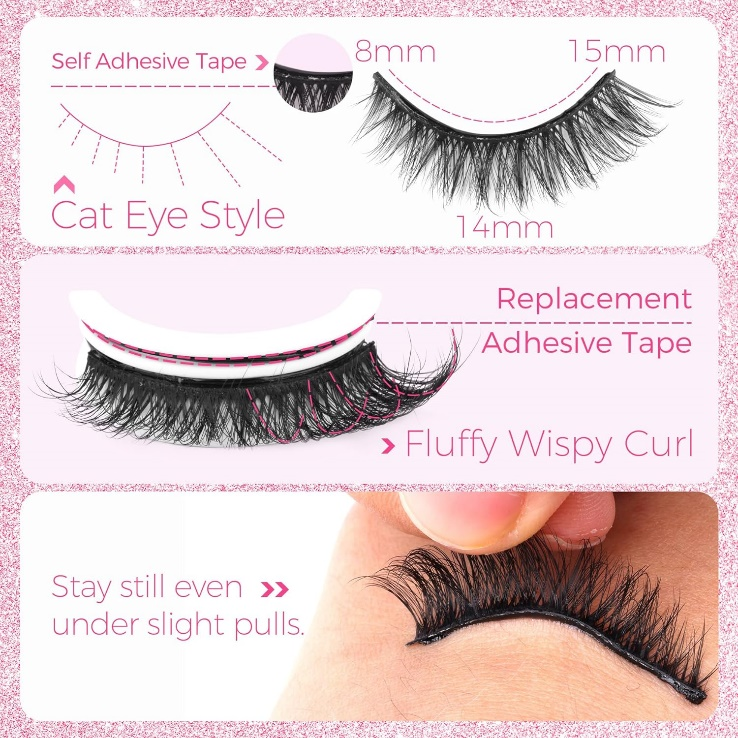 Self Adhesive Eyelashes ဖြင့် Flash တွင် Glam ကိုရယူပါ- အချိန်ကုန်သက်သာစေသော အလှတရား Hack