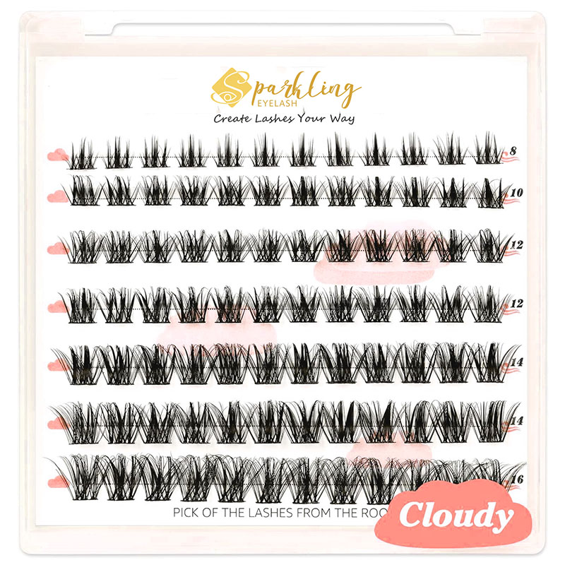 Pre Glued Cluster Eyelash Extensions ဖြင့် ပြီးပြည့်စုံသော Self Adhesive Eyelashes ကို ရယူပါ။