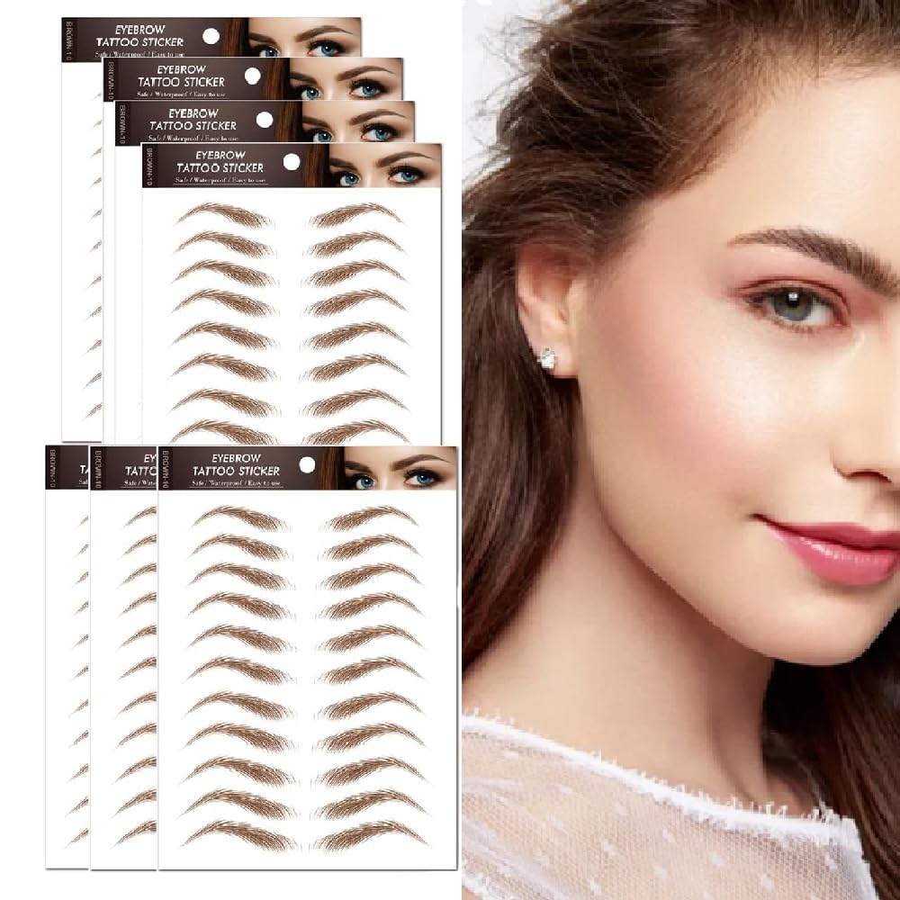 4D Eyebrows Tattoo နှင့် False Eyebrows Makeup Sticker ဖြင့် ပြီးပြည့်စုံသော ပုံသွင်းထားသော မျက်ခုံးများကို ရရှိခြင်း