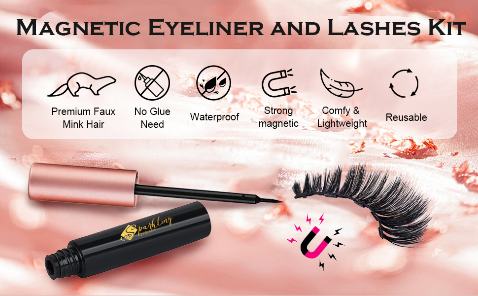 Eyeliner ဖြင့် 5D Faux Mink Lashes နှင့် Magnetic Eyelashes တို့ဖြင့် သင့်လှပသော မိမိကိုယ်ကို ခင်တွယ်လိုက်ပါ။