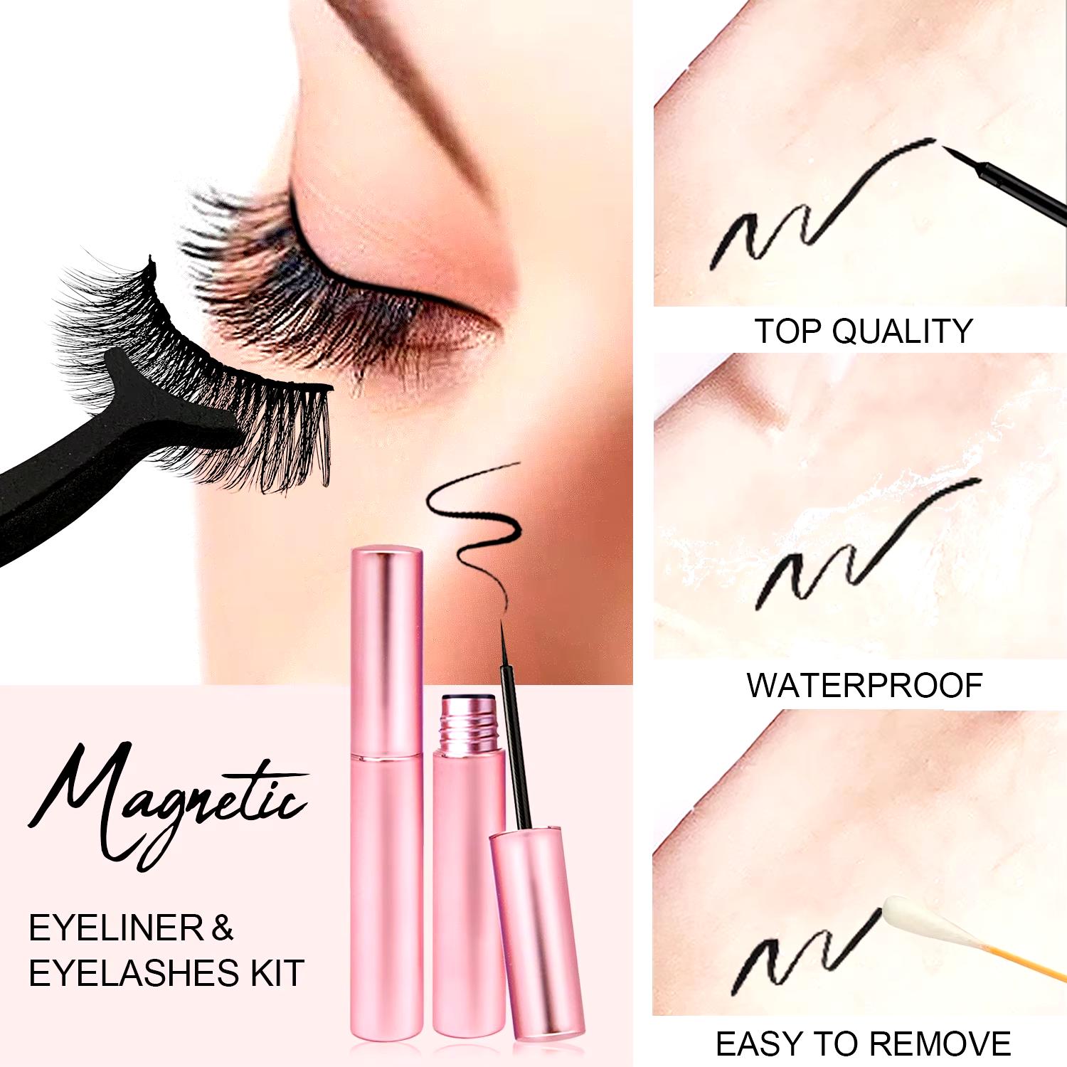 Eyeliner Kit ဖြင့် Synthetic Silk Magnetic Eyelashes များအကြောင်း သိလိုသမျှ