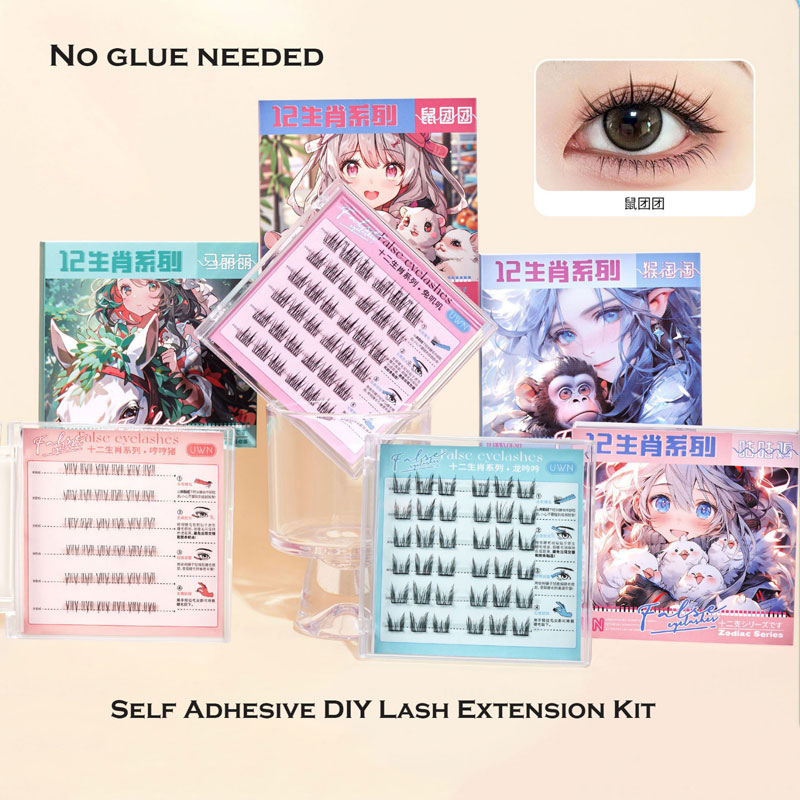 DIY Lash Extension Kit ဖြင့်၊ သင်သည် ကော်မပါဘဲ ပြီးပြည့်စုံသော မျက်တောင်များကို ရရှိနိုင်သည်။