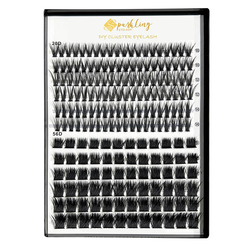 Lash Bond နှင့် Remover ပါရှိသော 20D 56D DIY Eyelash Extension Kit