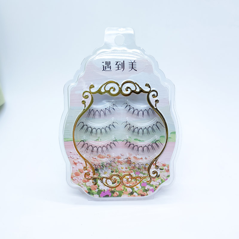 4 Pairs Natural Look Cross Clear Band 5-7mm Cross Eyelash ၀၇