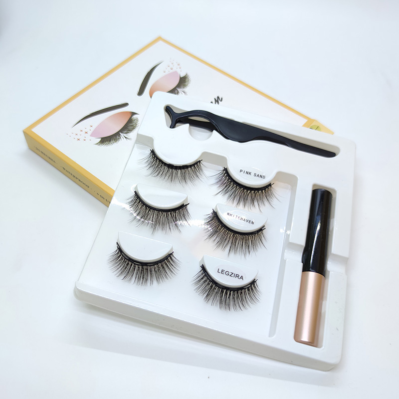 Eyeliner အစုံပါသော 5D သံလိုက်မျက်တောင်များ