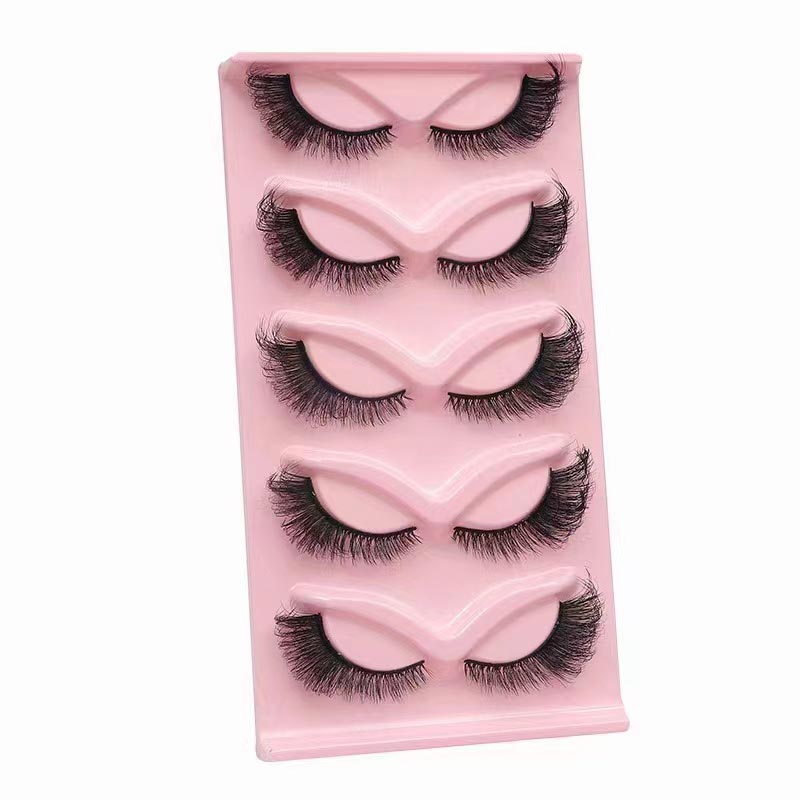 Cat Eye Lashes Wispy False False Eyelashes သဘာဝအသွင်အပြင်