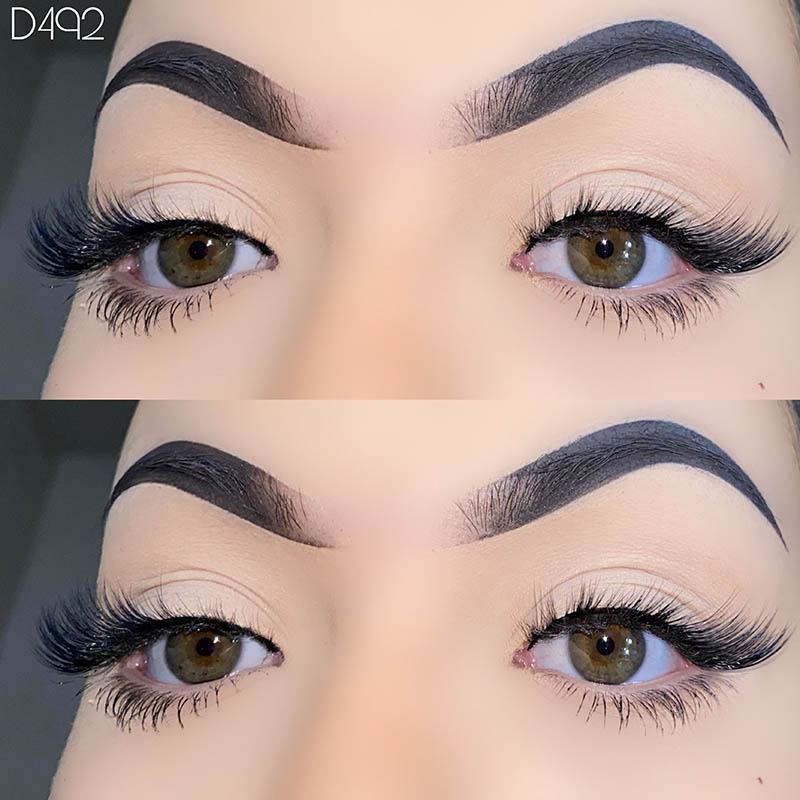 5 Pairs Wispy Lashes သဘာဝအတိုင်း အတောင်ခတ်ထားသော မျက်တောင် 7mm-17mm