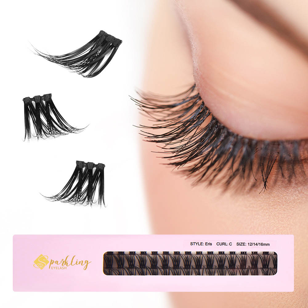 DIY Eyelash Extension D Curl ရှည်လျားသော တစ်ဦးချင်း မျက်တောင်များ