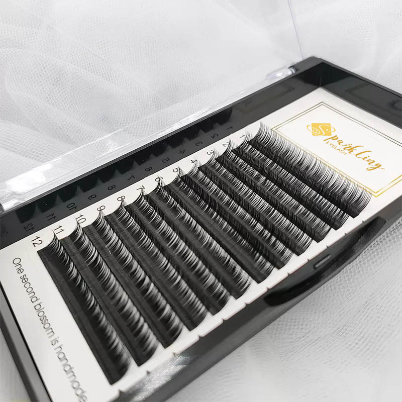Eyelash Extension D Curl 15-20mm Mixed Tray Silk Classic Lash တစ်ဦးချင်း မျက်တောင်အဆက်များ