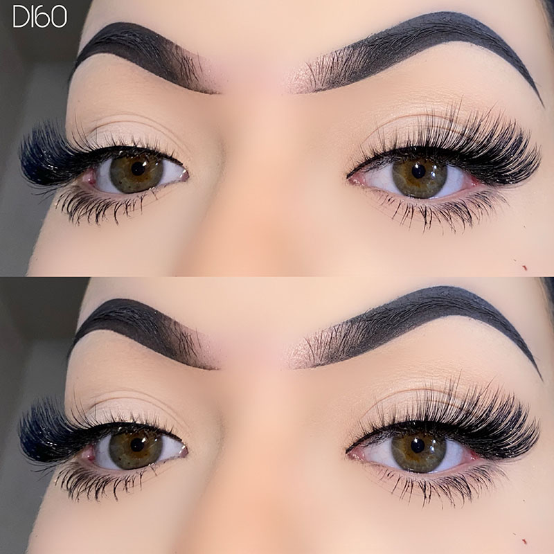 မျက်တောင် Faux 3D Mink Lashes ကြောင်မျက်လုံးမျက်တောင်များ