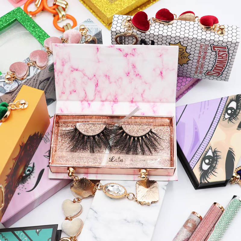 False Eyelashes Packaging Box အလွတ် မျက်တောင် ကွန်တိန်နာများ