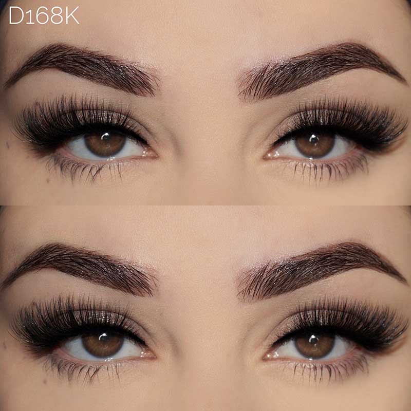 Half Lashes သဘာဝအတိုင်းကြည့်လျှင် Wispy 3D Cat Eye Lashes