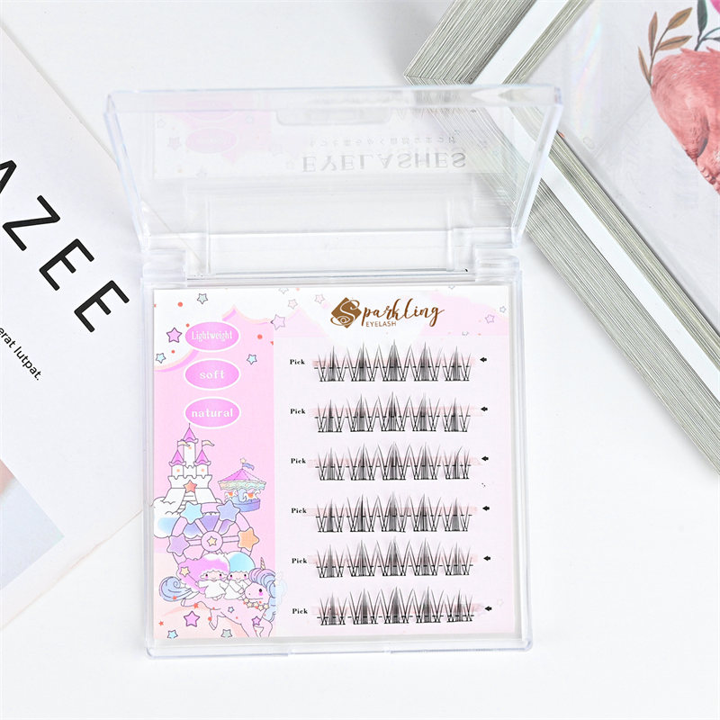 Pre Glued DIY Cluster Eyelash Extension ကိုနှိပ်ပါ။
