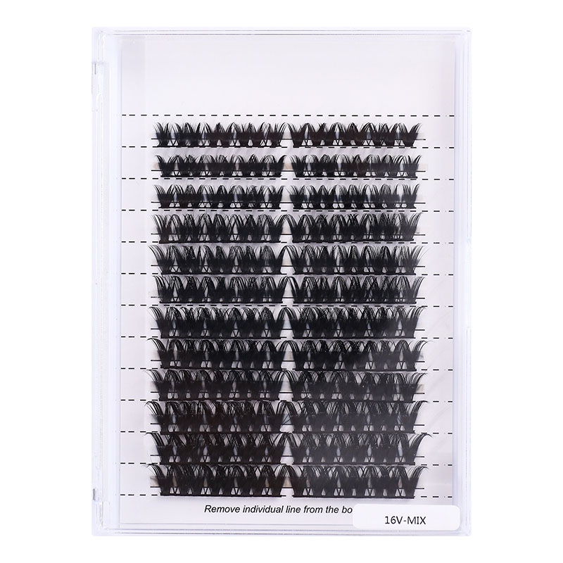 Wide Stem Cluster Lashes 8-16mm ရောစပ်ထားသော အရှည်